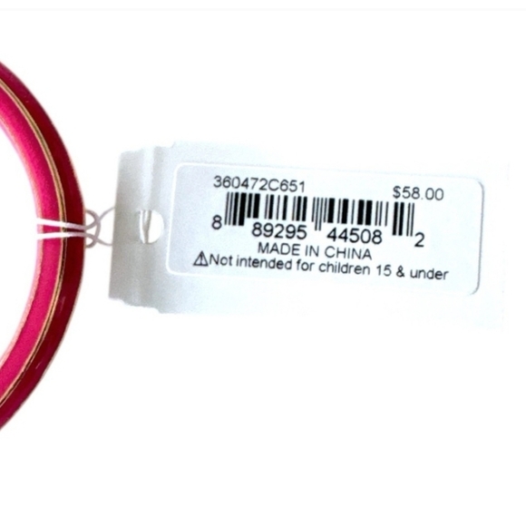 💕🔹️ Betsey Johnson🔹 Pencil Hinged Bangle Cuff Bracelet Pink, Gold Blue Nwt - Picture 5 of 5